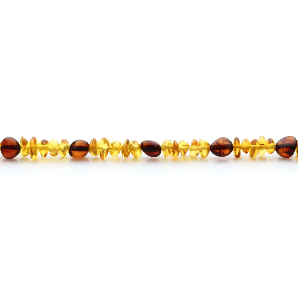 Adult Baltic Amber Necklace & 925 Sterling Silver Clasp 45cm. LE17