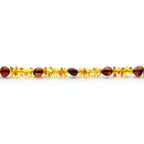 Adult Baltic Amber Necklace & 925 Sterling Silver Clasp 45cm. LE17