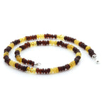 Adult Baltic Amber Necklace & 925 Sterling Silver Clasp 45cm. LE29