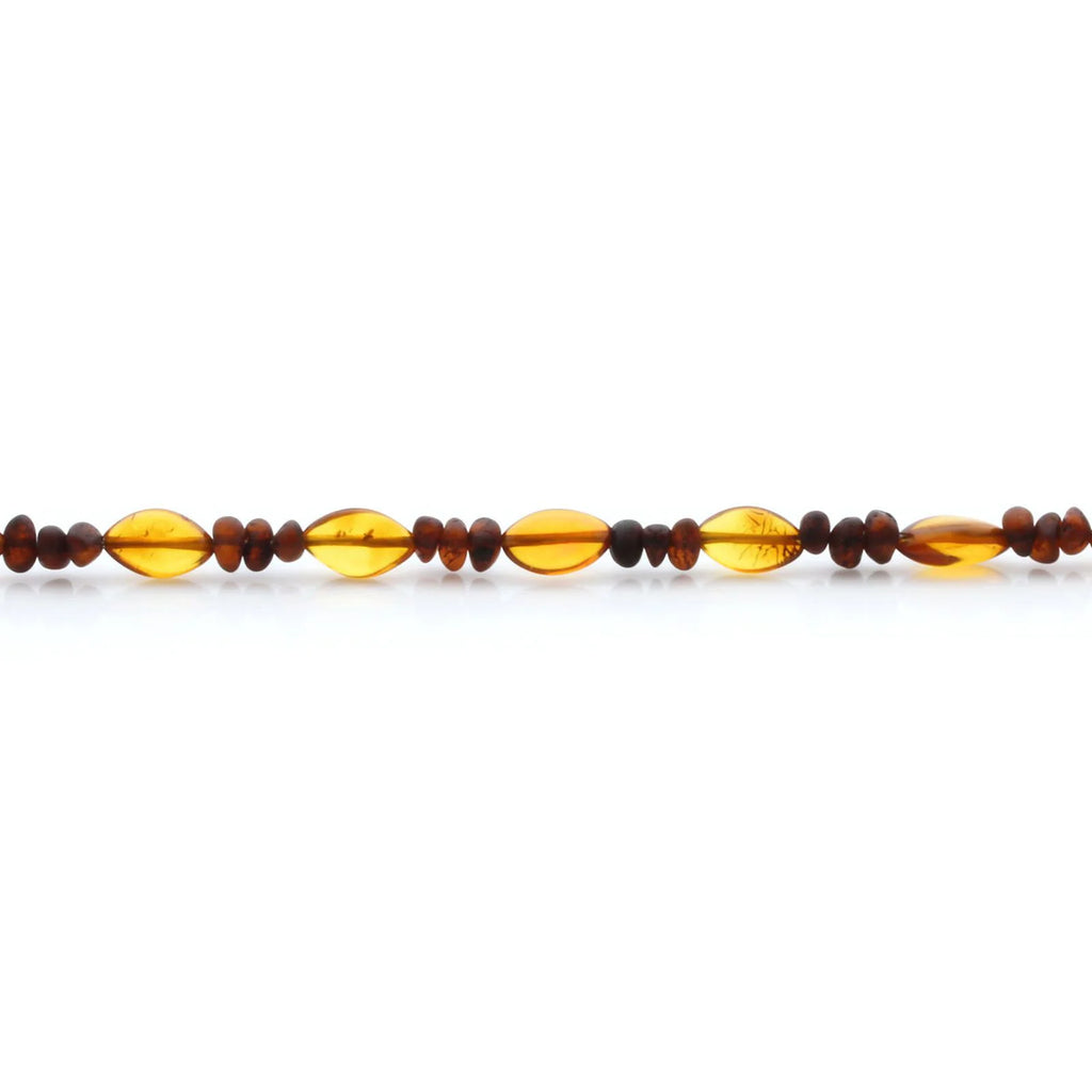 Adult Baltic Amber Necklace & 925 Sterling Silver Clasp 45cm. LE36