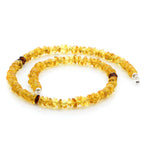Adult Baltic Amber Necklace & 925 Sterling Silver Clasp 45cm. LE37