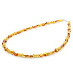 Adult Baltic Amber Necklace & 925 Sterling Silver Clasp 45cm. LE19