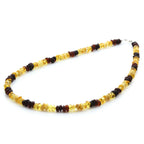 Adult Baltic Amber Necklace & 925 Sterling Silver Clasp 45cm. LE08