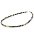 ADULT BALTIC AMBER SHELL TURQUOISE 925 STERLING SILVER NECKLACE. SPT01