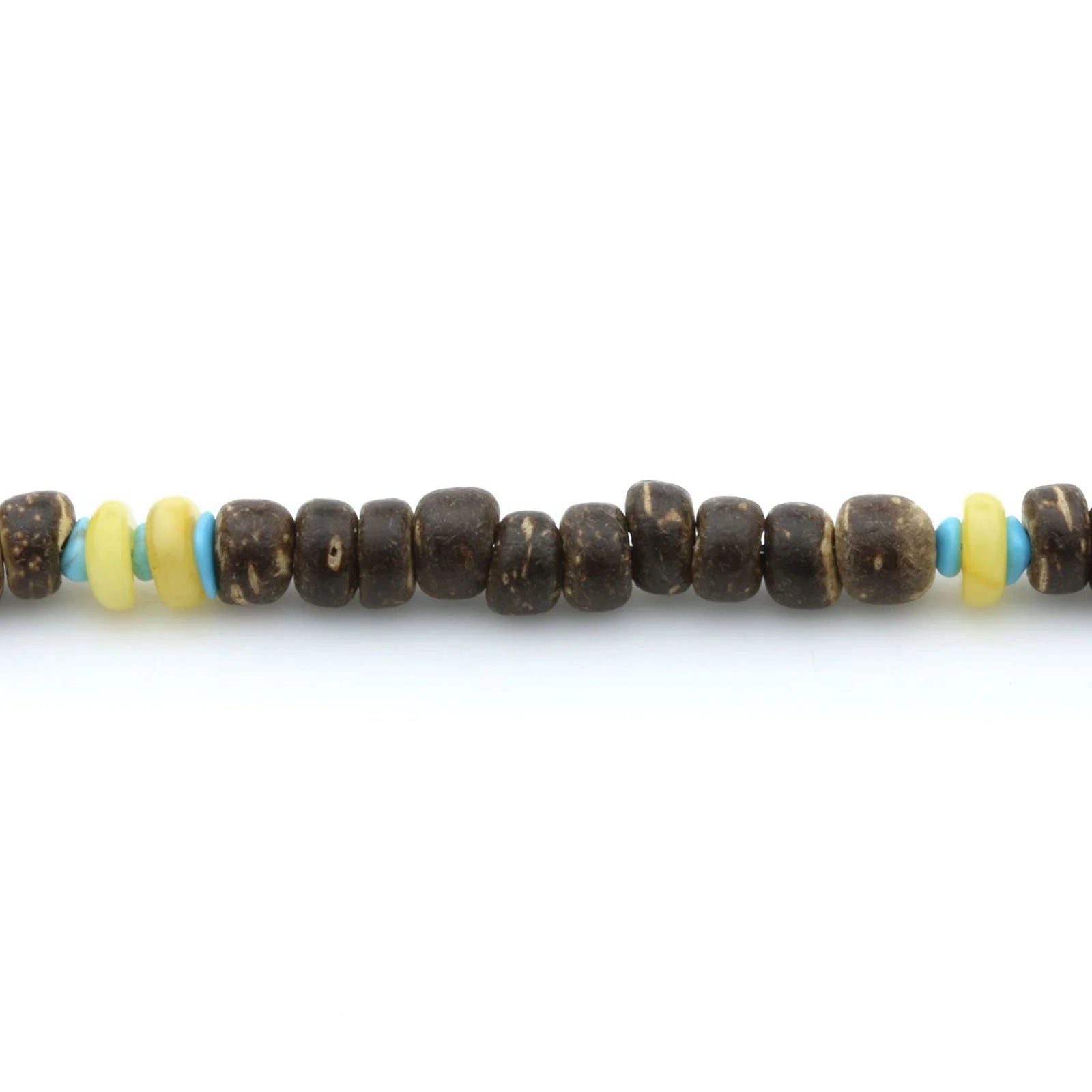 ADULT BALTIC AMBER WOOD TURQUOISE 925 STERLING SILVER NECKLACE. SPT20