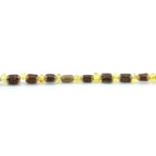 ADULT BALTIC AMBER WOOD 925 STERLING SILVER NECKLACE. SPT23