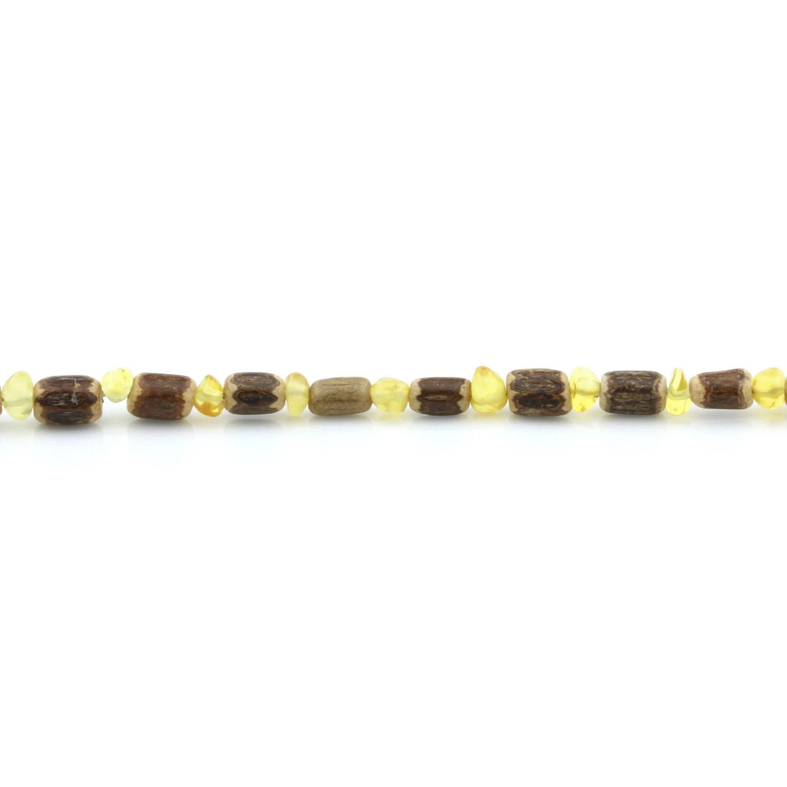 ADULT BALTIC AMBER WOOD 925 STERLING SILVER NECKLACE. SPT23