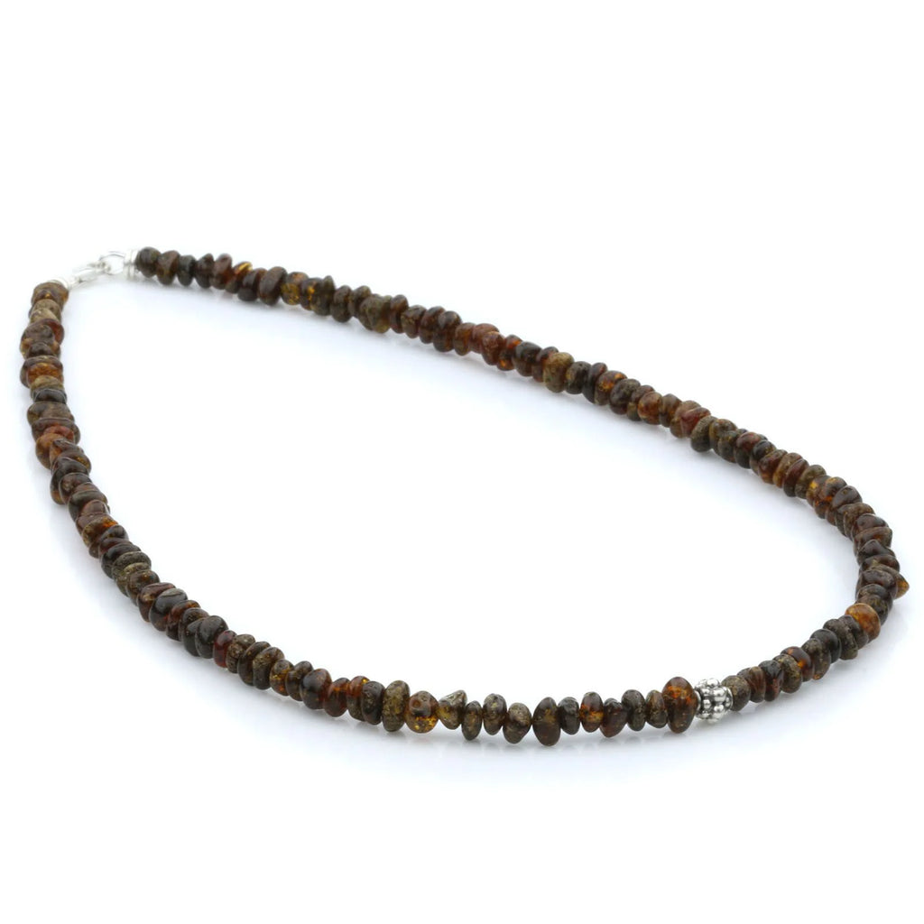 ADULT BALTIC AMBER 925 STERLING SILVER NECKLACE. SPT38