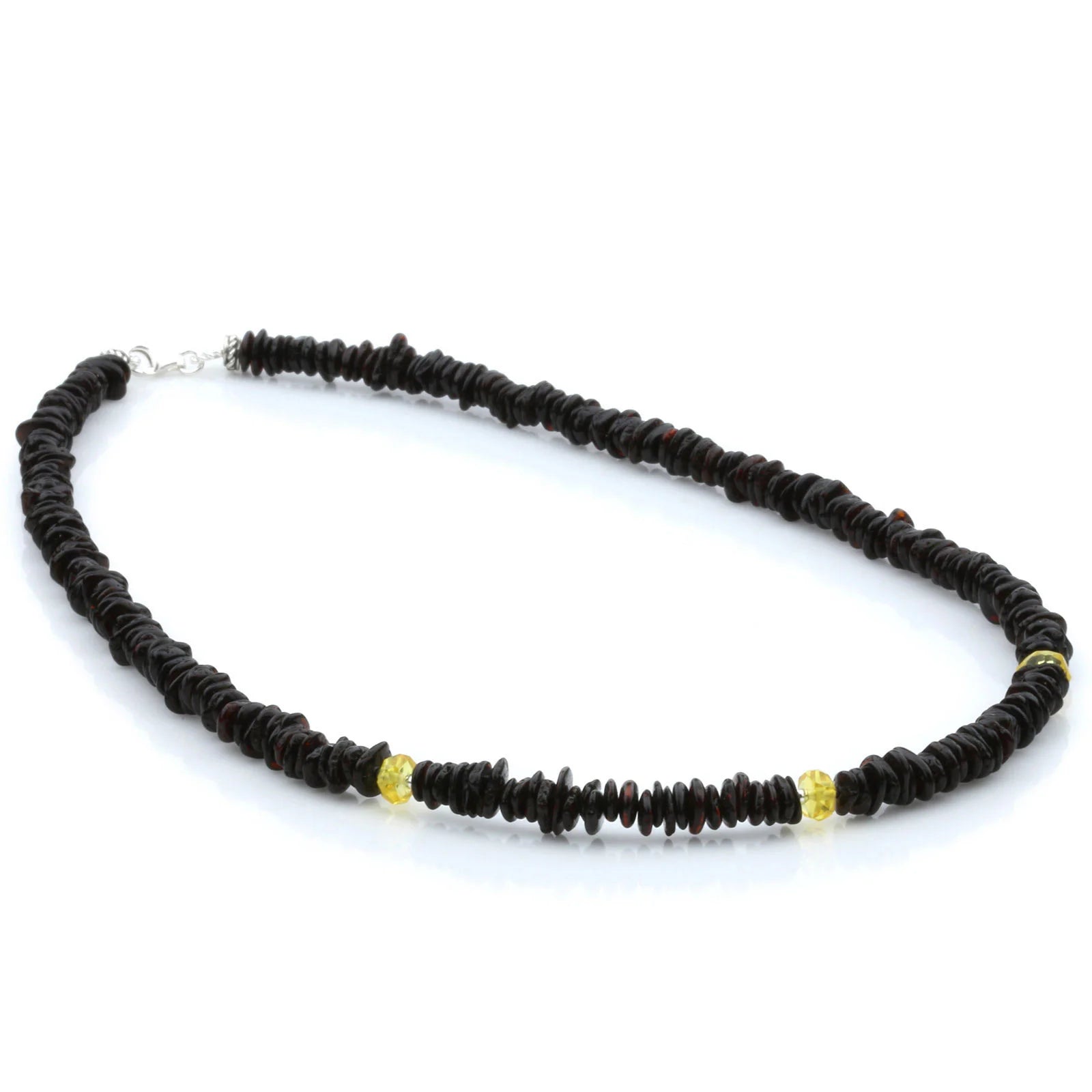BALTIC AMBER 925 STERLING SILVER NECKLACE. SPT65