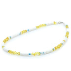 ADULT BALTIC AMBER SHELL TURQUOISE 925 STERLING SILVER NECKLACE. SPT81