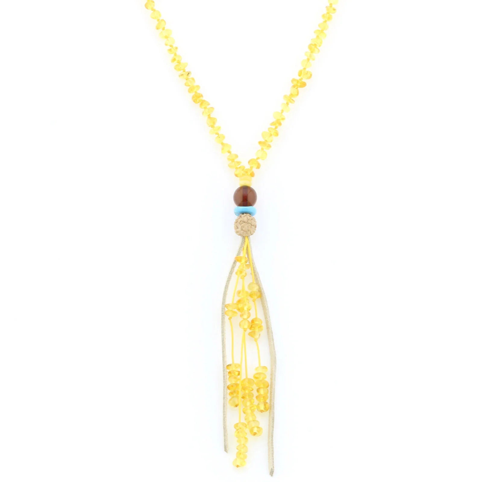 NATURAL BALTIC AMBER TASSEL NECKLACE. TASSEL10