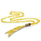 NATURAL BALTIC AMBER TASSEL NECKLACE. TASSEL10