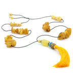 NATURAL BALTIC AMBER TASSEL NECKLACE. TASSEL13