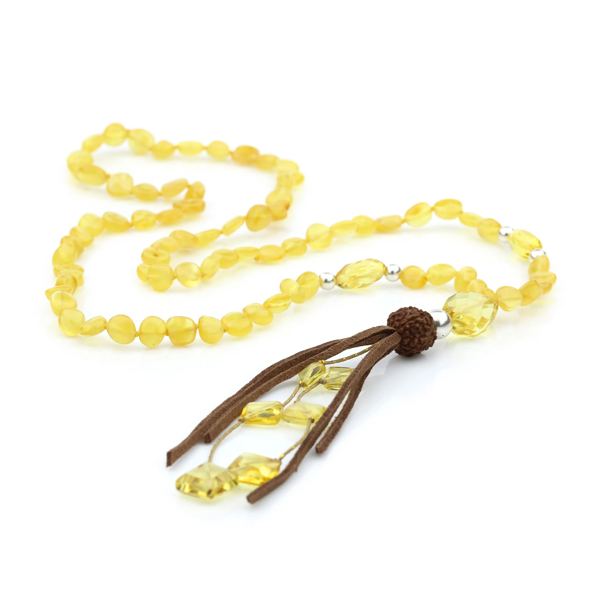 NATURAL BALTIC AMBER TASSEL NECKLACE. TASSEL15