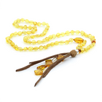 NATURAL BALTIC AMBER TASSEL NECKLACE. TASSEL16