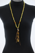 NATURAL BALTIC AMBER TASSEL NECKLACE. TASSEL16