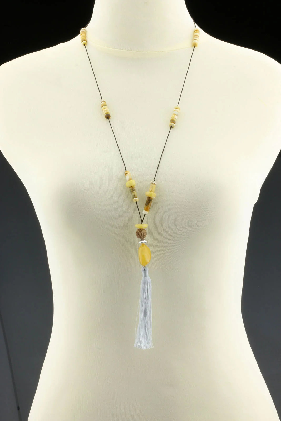 NATURAL BALTIC AMBER TASSEL NECKLACE. TASSEL02