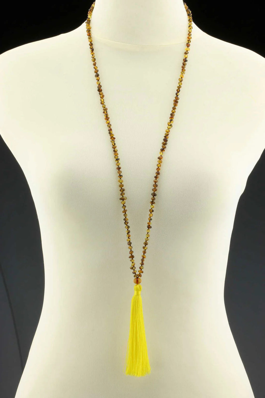 NATURAL BALTIC AMBER TASSEL NECKLACE. TSS10