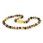 Baltic Amber Teething Necklace. Baroque Green 5mm - BA83