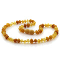 Yellow and butterscotch Baltic amber children's necklace, 33cm