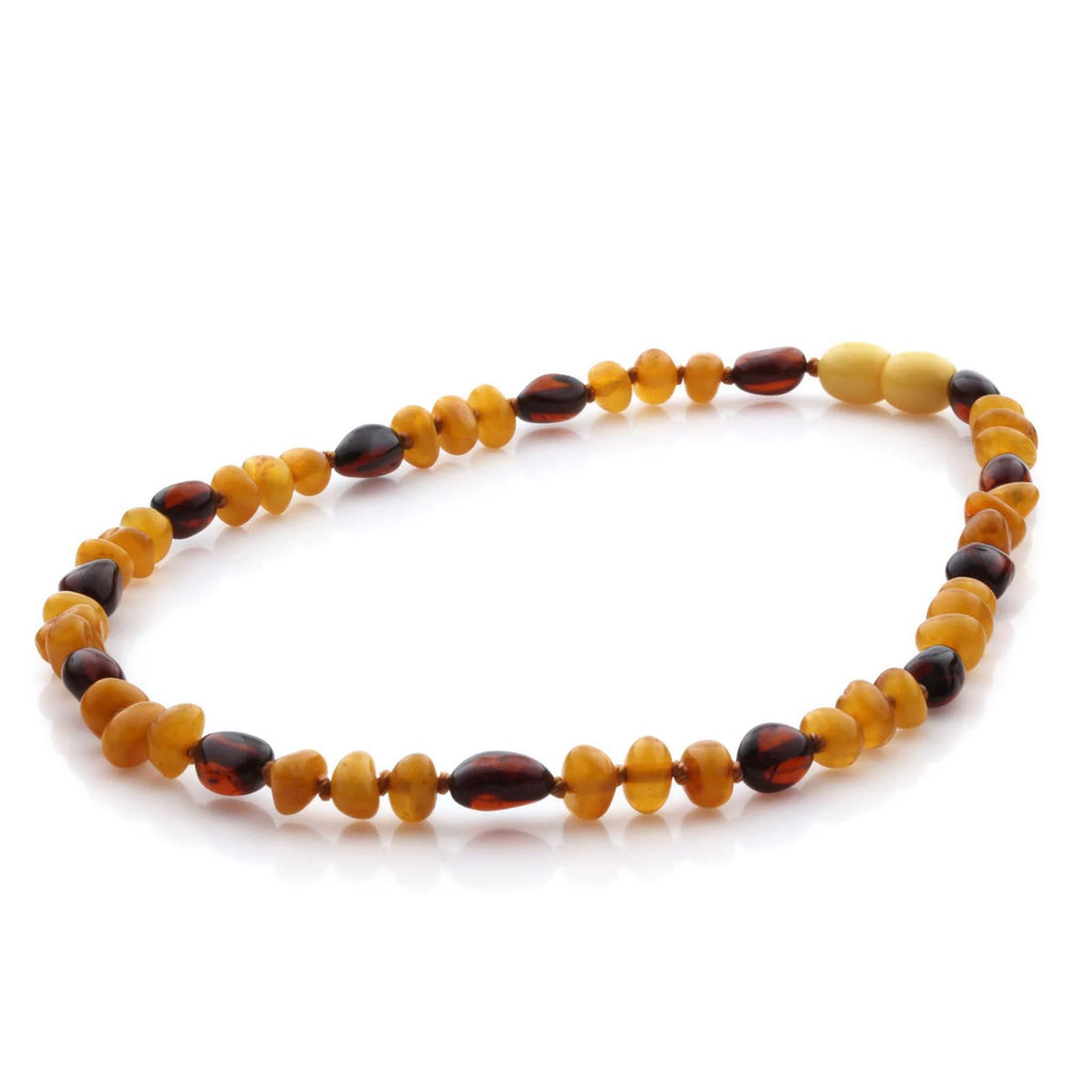 Natural Baltic Amber Teething Necklace. Baroque LE75