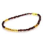 Natural Baltic Amber Teething Necklace. Baroque LE77