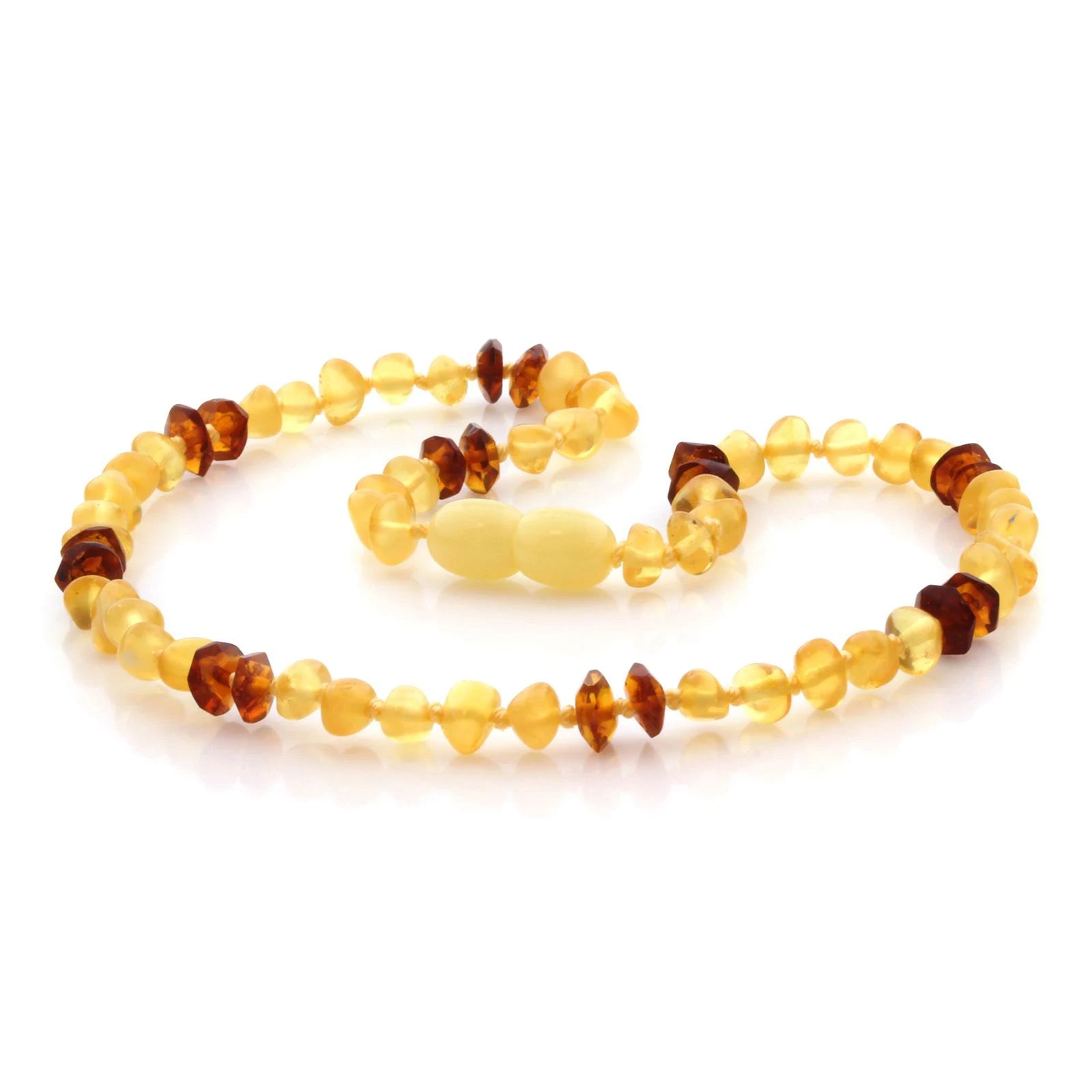 Natural Baltic Amber Teething Necklace. Baroque LE78