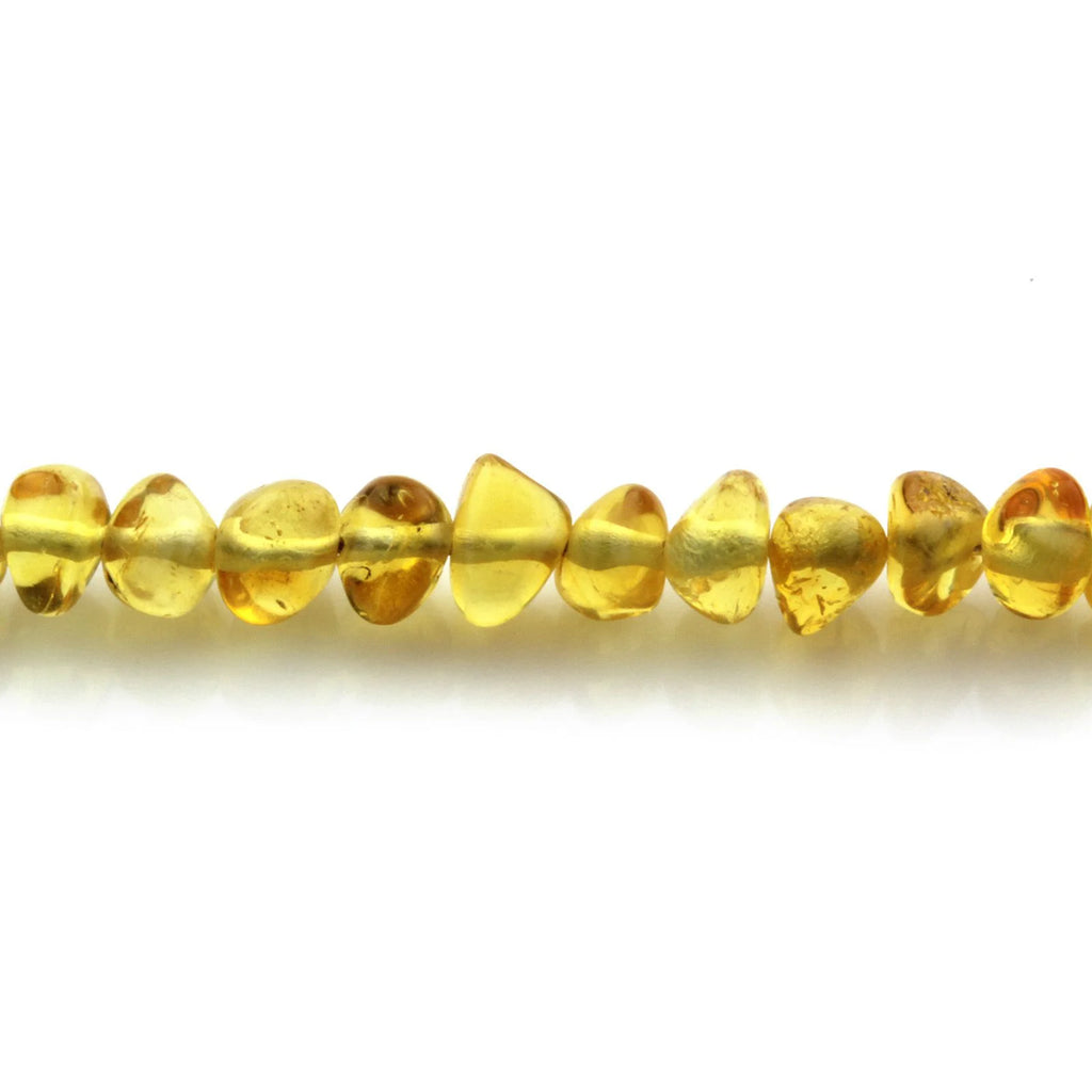 Adult Baltic Amber & 925 Sterling Silver Clasp Bracelet 18cm. Ba Yellow s.