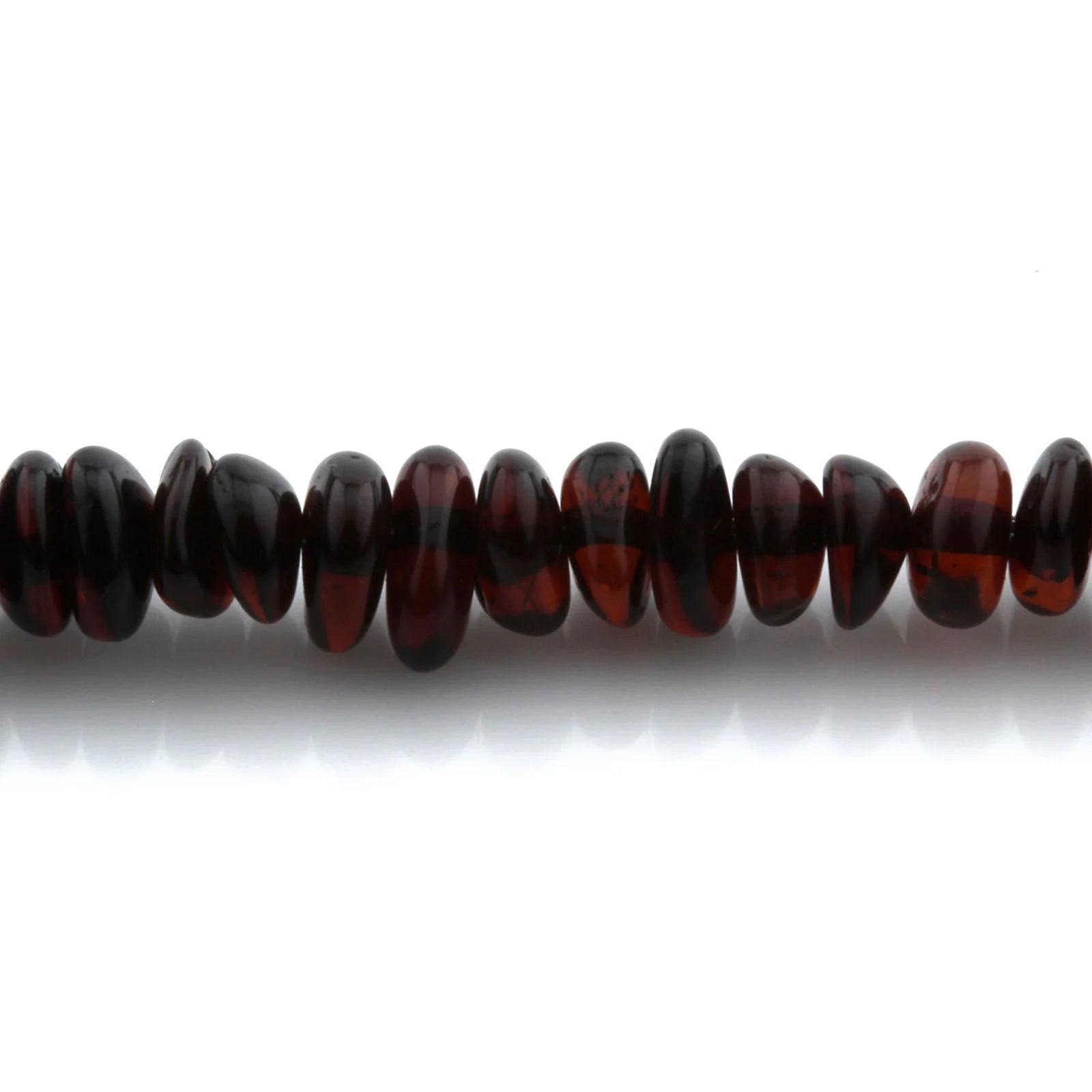 Adult Baltic Amber & 925 Sterling Silver Clasp Bracelet 18cm. Ro Dark Cognac s.