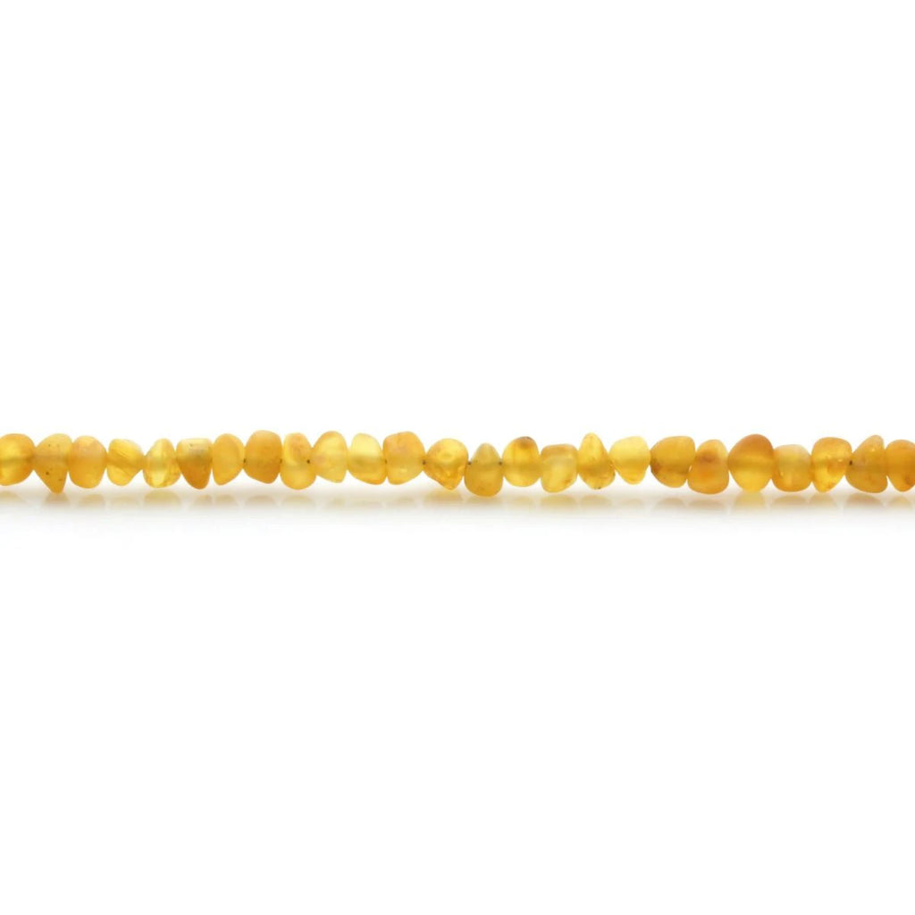 Adult Baltic Amber & 925 Sterling Silver Clasp Bracelet 18cm. Ba Yellow Matte A S.