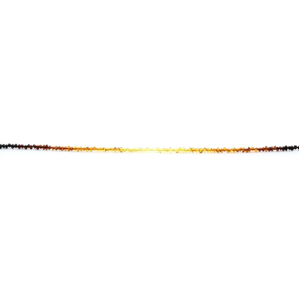 Adult Baltic Amber & 925 Sterling Silver Clasp Bracelet 18cm. Ba Rainbow II S.