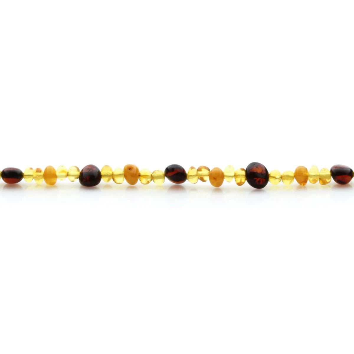 Adult Baltic Amber Bracelet & 925 Sterling Silver Clasp 18cm. LE05
