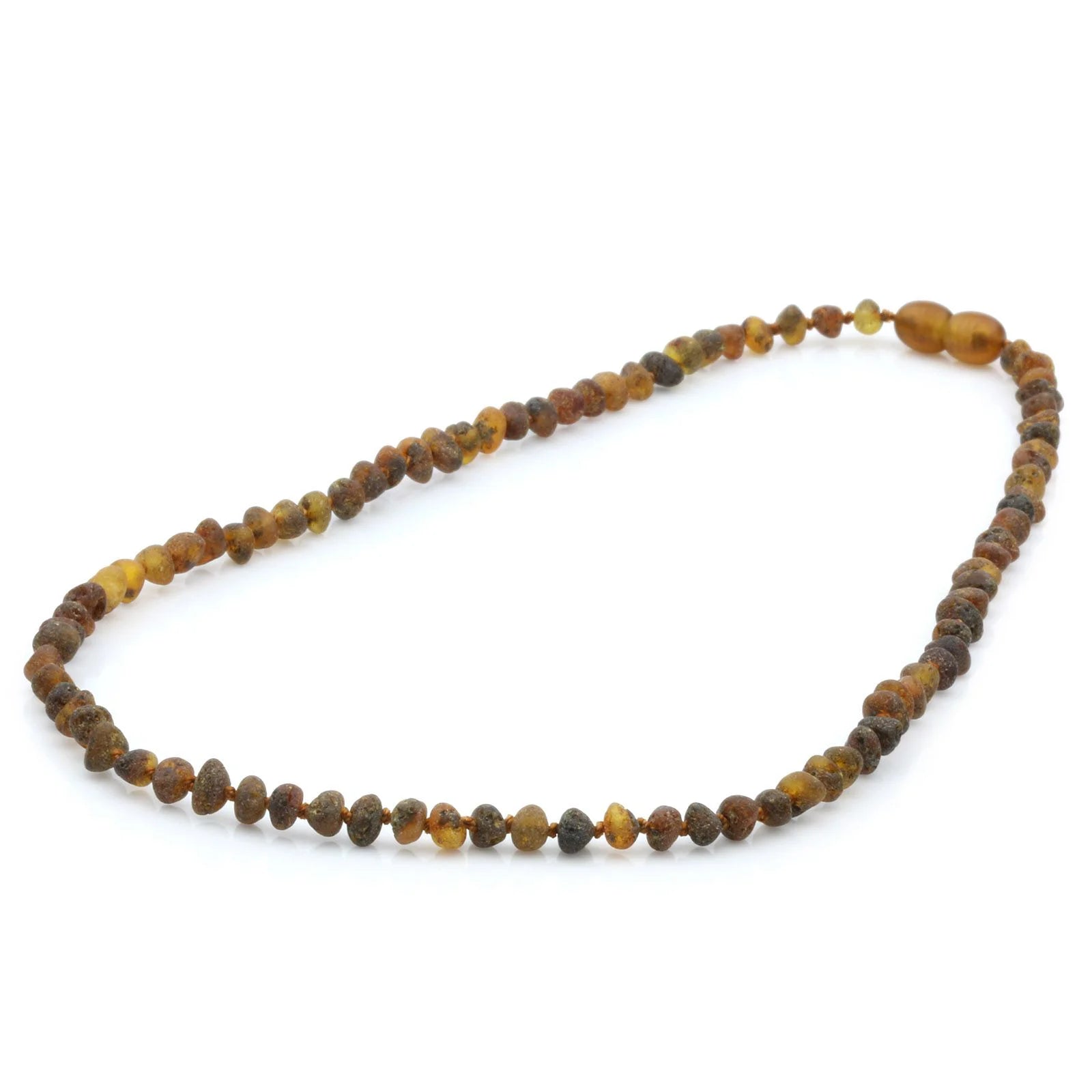 Adult Baltic Amber Necklace. Baroque Black Mix 5mm - BA128