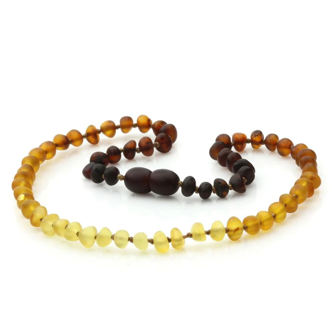 Baltic Amber Teething Necklace. Baroque Rainbow 5mm - BA26
