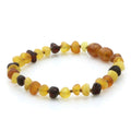 Multicolour Baltic amber baroque children's bracelet