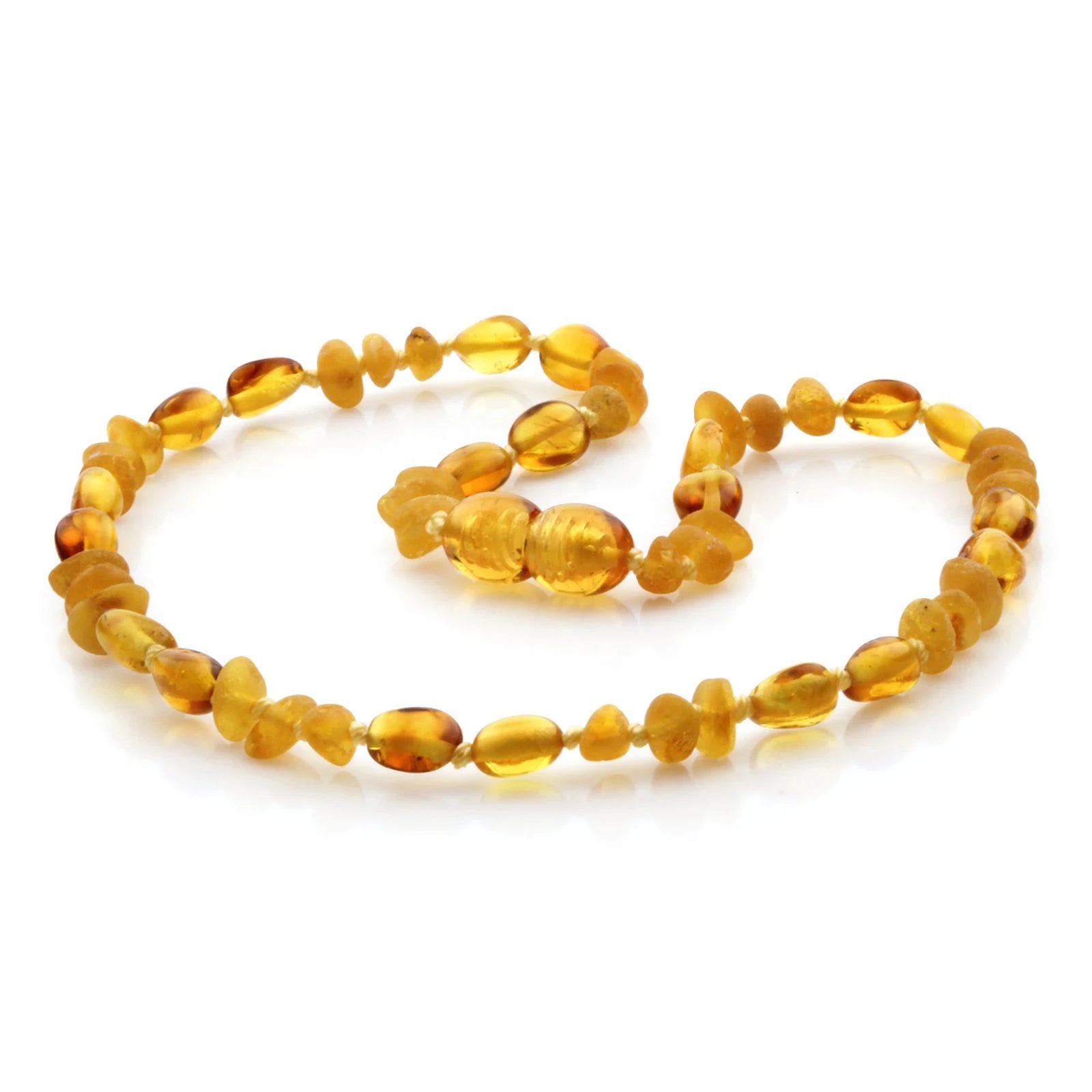 Natural Baltic Amber Teething Necklace. Baroque LE79