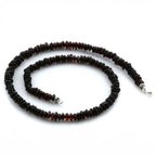 ADULT BALTIC AMBER & 925 STERLING SILVER CLASP NECKLACE 45CM. RO DARK COGNAC S.