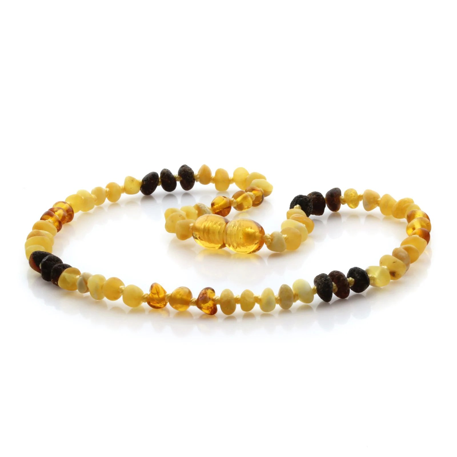 Natural Baltic Amber Teething Necklace. Baroque LE81