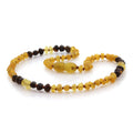 Yellow Baltic amber baroque children's necklace, 33cm