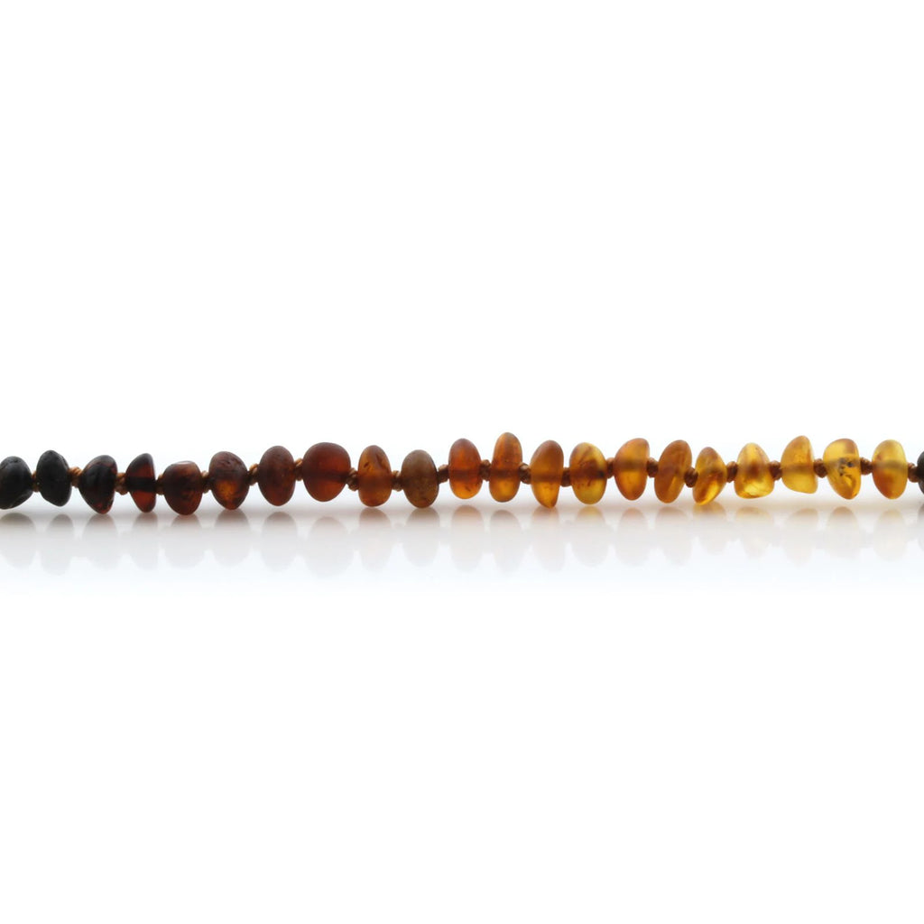 Natural Baltic Amber Teething Necklace. Round Flat LE88