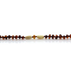 Natural Baltic Amber Teething Necklace. Round Flat LE91