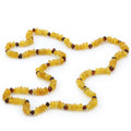 Yellow and milky yellow Baltic amber adult necklace